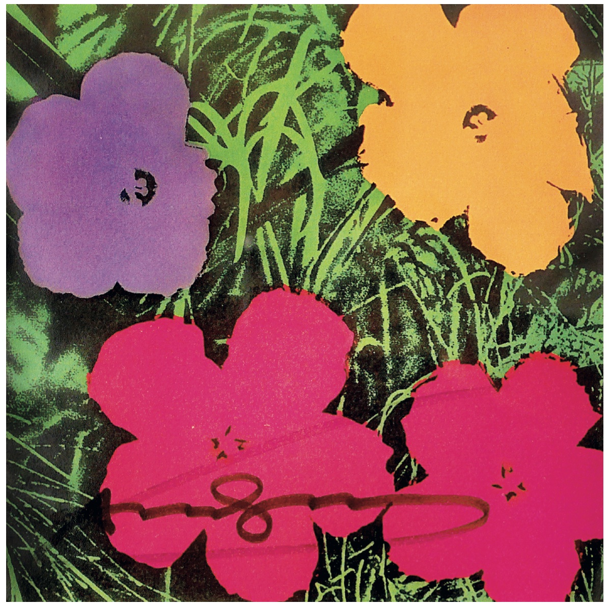 ANDY WARHOL / „FLOWERS INVITATION“ 1970 / Offset Lithografie